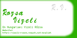 rozsa vizeli business card